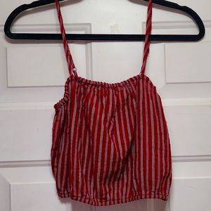 American Eagle striped cropped tank